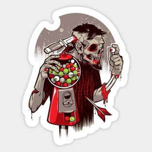 Zombie Gumball Machine Sticker